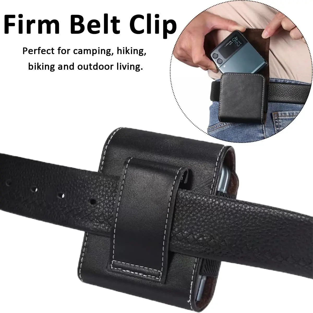 Leather Belt Clip Phone Case for Samsung Galaxy Z Flip