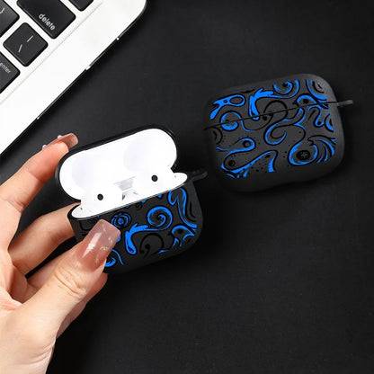 Cool Blue Pattern Apple Airpods Case