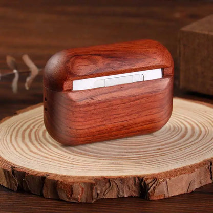 Wooden Protective Case with Lanyard for Airpods