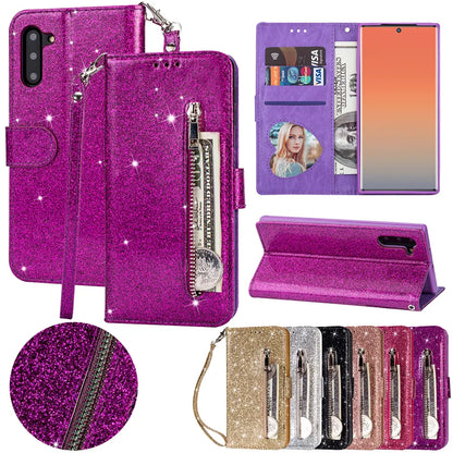 Wallet Bling Glitter Flip Zipper Leather Case