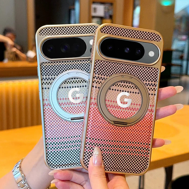 Carbon Fiber Texture Magnetic Business Case For Google Pixel