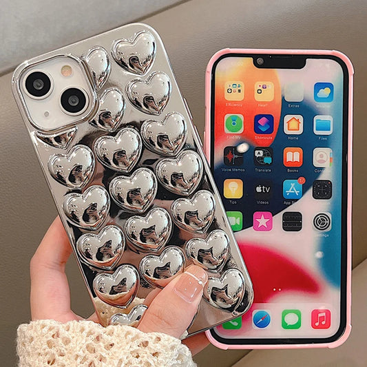 Cute 3D Love Heart Case For iPhone