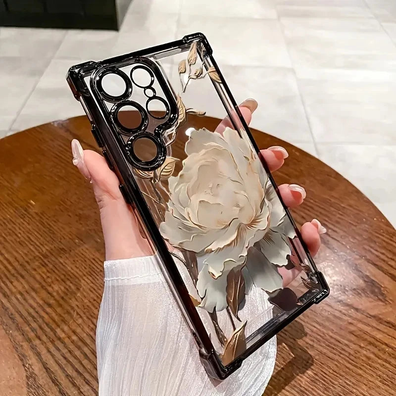 Elegant Golden Lotus Flower Case for Samsung