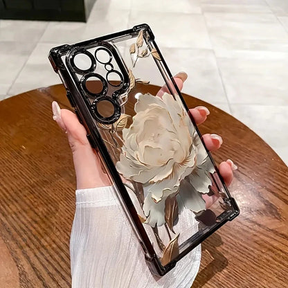 Elegant Golden Lotus Flower Case for Samsung