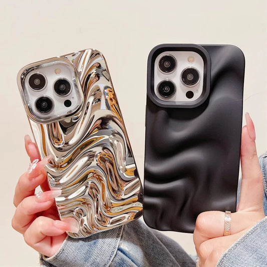 Luxury 3D Wave Pattern Case For iPhone