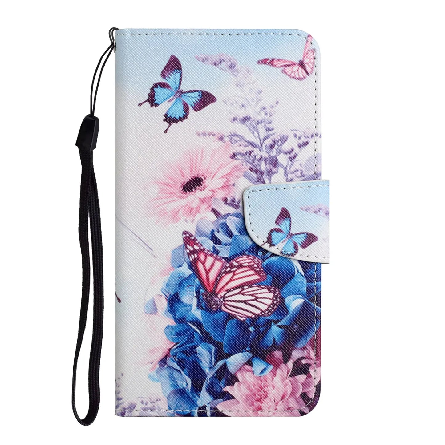 Printed Leather Wallet Flip Phone Case For Samsung Galaxy