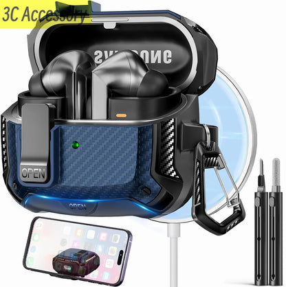 Secure Lock Clip Case for Samsung Buds with Cleaning kit