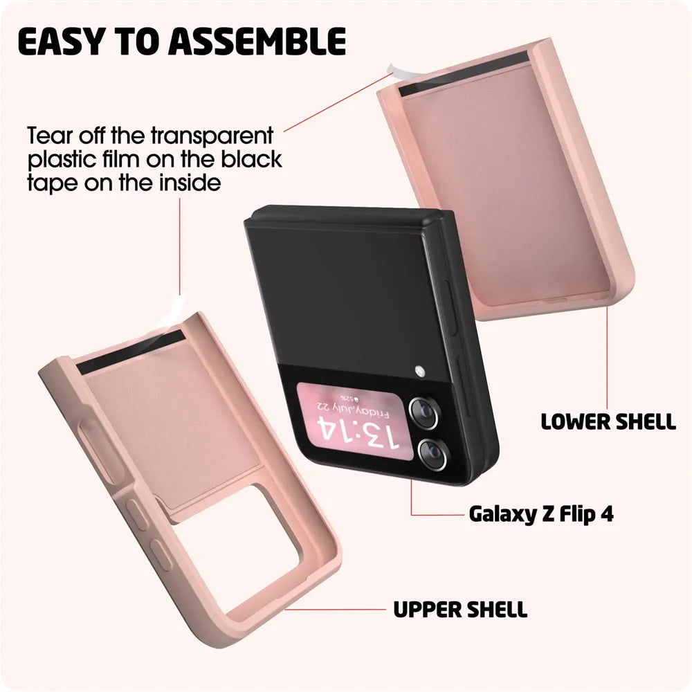 Colored Ring Holder Bracket Case For Galaxy Z Flip