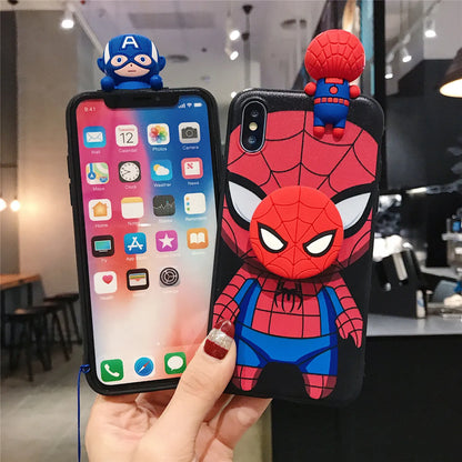 Comic Characters Case With Strap For Galaxy