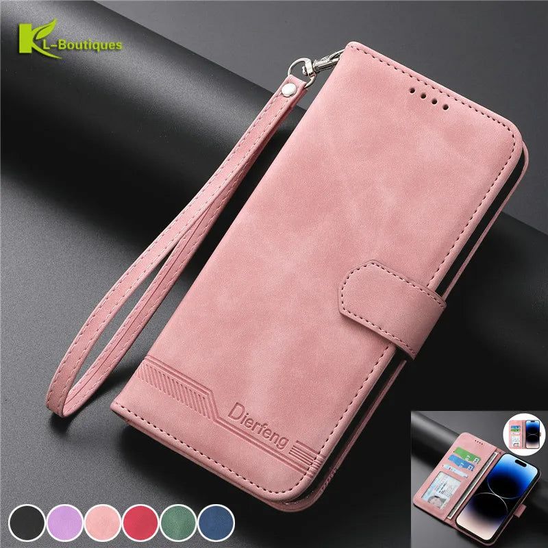 Leather Wallet Flip Stand Case For Samsung Galaxy