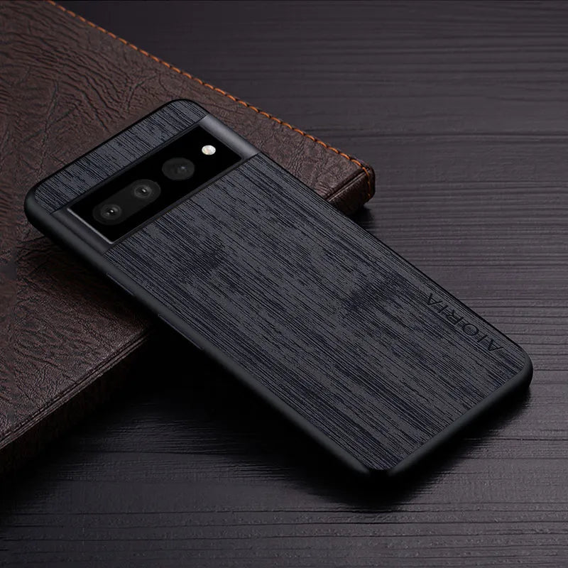 Bamboo Wood Pattern Leather Case for Google Pixel