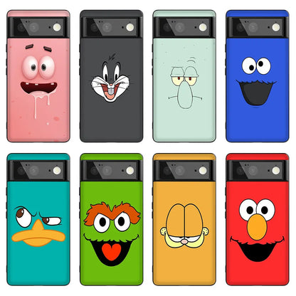 Funny Cartoon Face Cases for Google Pixel