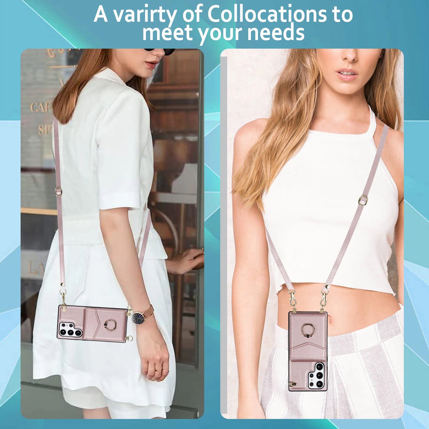 Ring Stand Crossbody Case For Samsung