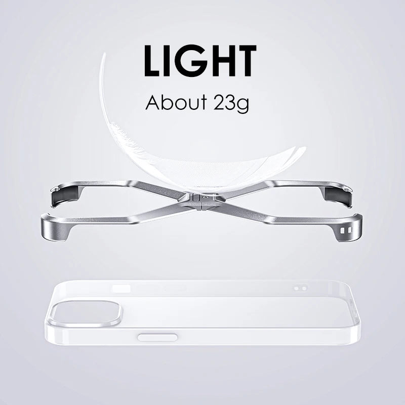 Luxury Aluminum Rimless Phone Case For iPhone