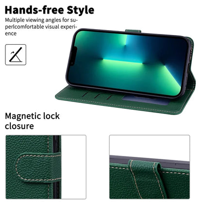 Solid Color Leather Wallet Case For Galaxy