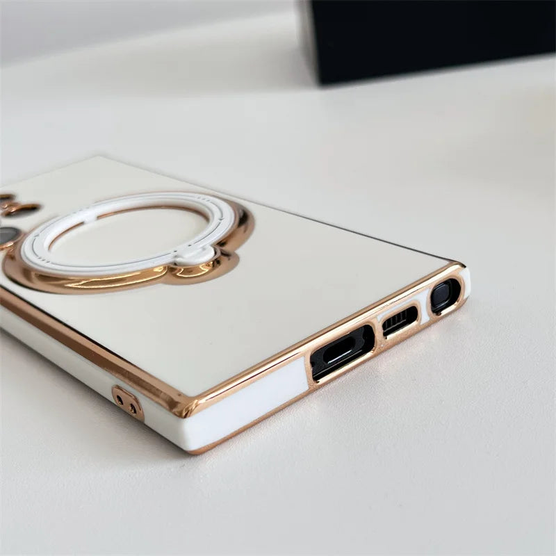 Luxury Rotate Magnetic Bracket Magsafe Case For Samsung