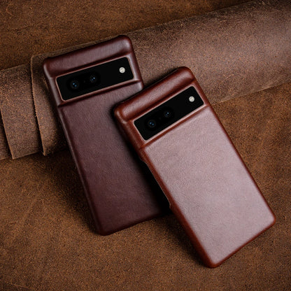 Oil Wax Genuine Leather Case For Google Pixel