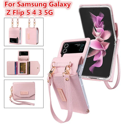 Handheld Wristlet Wallet Purse Cover For Galaxy Z Flip