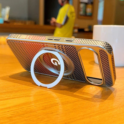 Carbon Fiber Texture Magnetic Business Case For Google Pixel