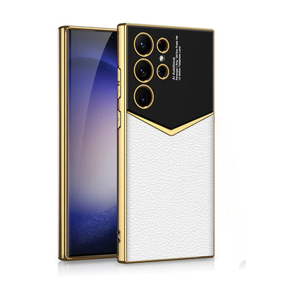 Carbon Fibre Leather Phone Case For Samsung