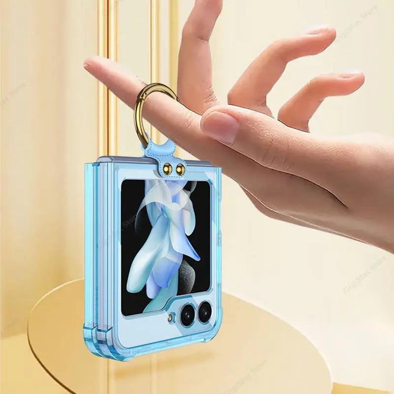 Clear Galaxy Z Flip Case with Ring