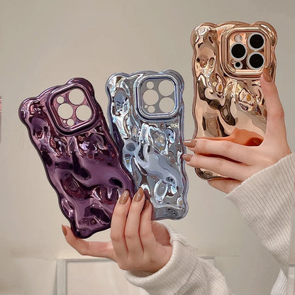 3D Bubble Wave Pattern Phone Case For iPhone