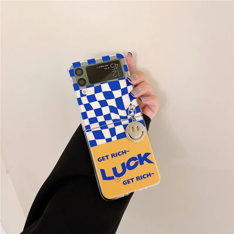 Cute Cartoon Pendant Bracelet Case For Samsung Z Flip