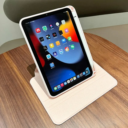 360 Degree Rotation Smart Leather Cover For iPad