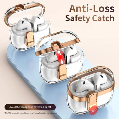 Transparent Lock Buckle Electroplating Case for Samsung Galaxy Buds