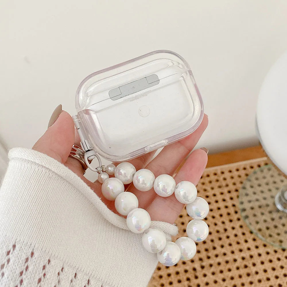 Simple Laser Pearl Heart Case for AirPods