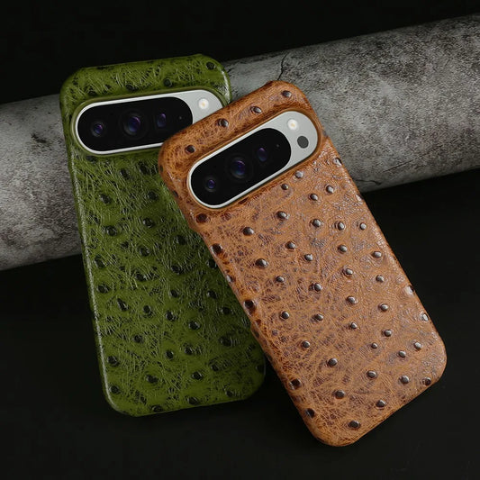 Ostrich Genuine Leather Case for Google Pixel