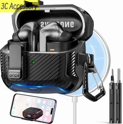 Secure Lock Clip Case for Samsung Buds with Cleaning kit