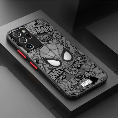 Matte Marvel Print Phone Case for Galaxy