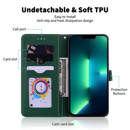 Solid Color Leather Wallet Phone Case For Samsung Galaxy