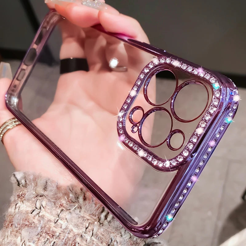 Luxury Plating Glitter Diamond Transparent Case