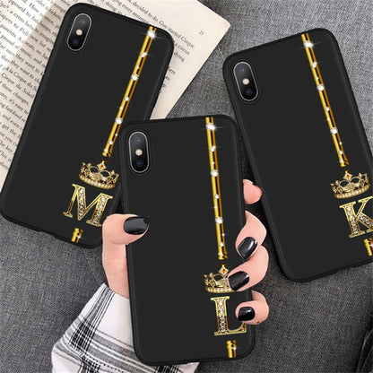 Gold Letters Phone Case for iPhone