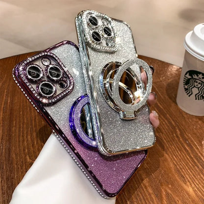 Luxury Diamond Clear Glitter Magsafe Case for iPhone