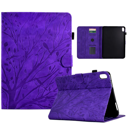 Embossed Tree Leather Wallet Case for iPad