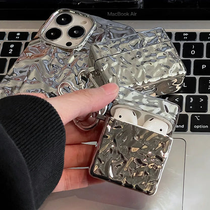 Tinfoil Silver Wrinkle Crease Case for AirPods