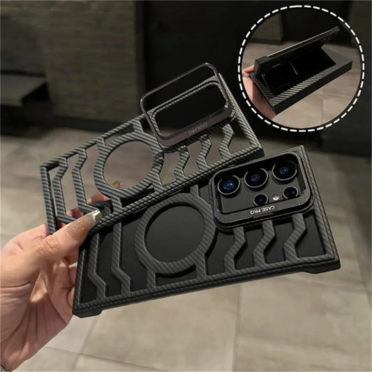 Frameless Carbon Fiber Magnetic Phone Case For Samsung