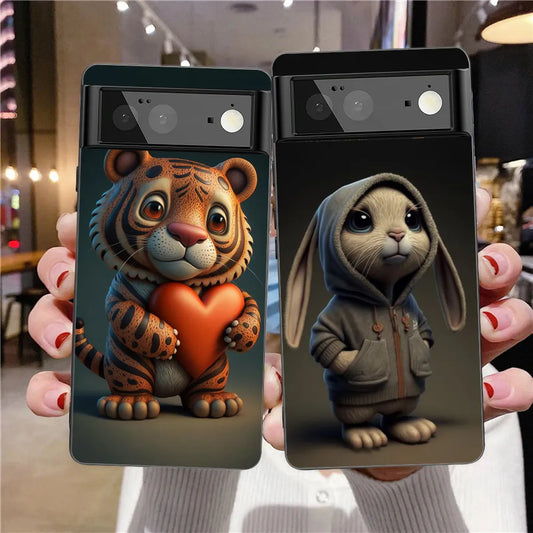 Cartoon Printed Phone Case Cover for Google Pixel