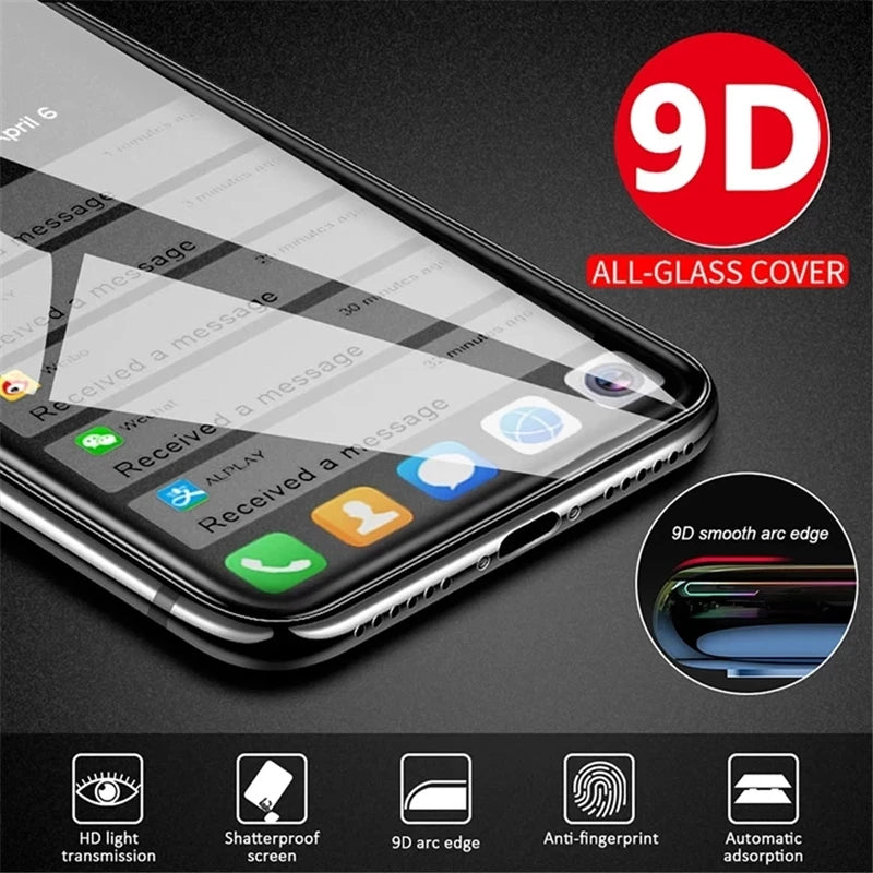 3 Pcs 9D Tempered Glass for Samsung Galaxy