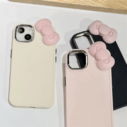 Cute 3D Pink Bowknot Soft Silicone Phone Case