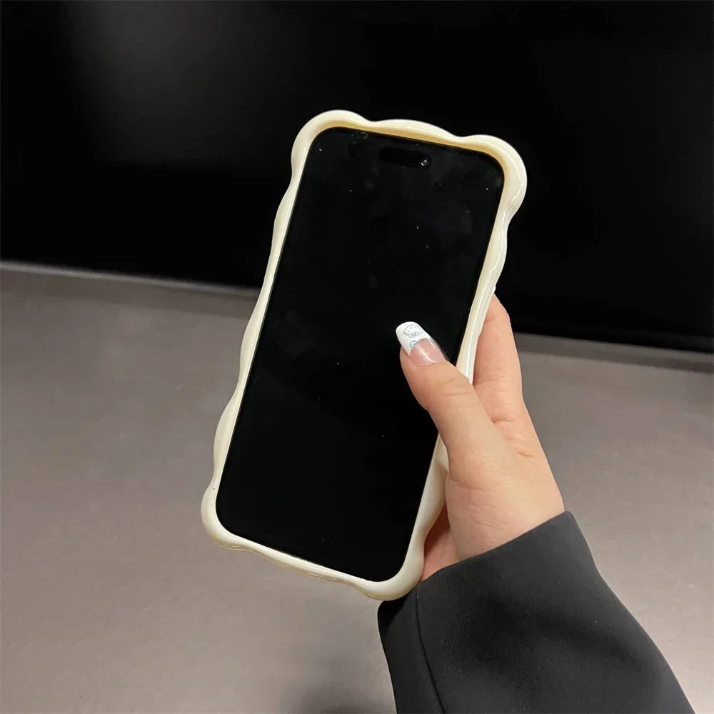 Luxury 3D Pearl Wavy Phone Case for iPhone