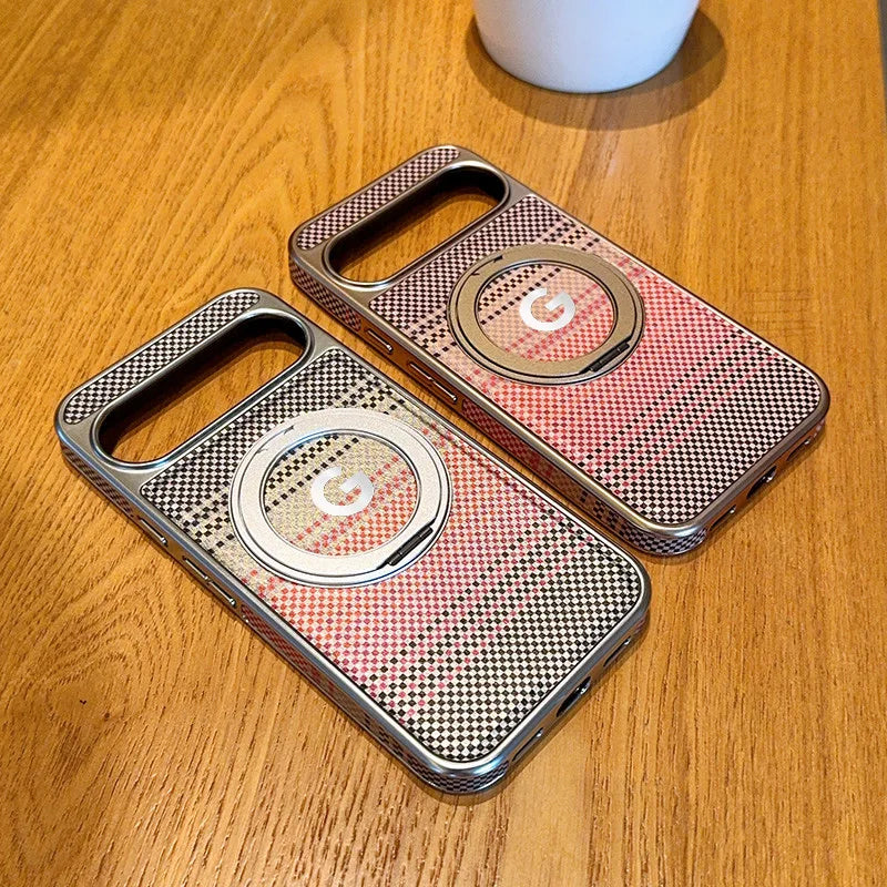 Carbon Fiber Texture Magnetic Business Case For Google Pixel