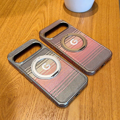 Carbon Fiber Texture Magnetic Business Case For Google Pixel