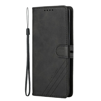Solid Color Leather Flip Wallet Case For Samsung Galaxy