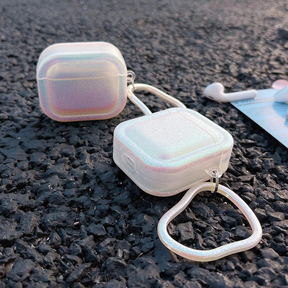 INS Colorful Silk Texture Case with irregular Pendant For Apple Airpods