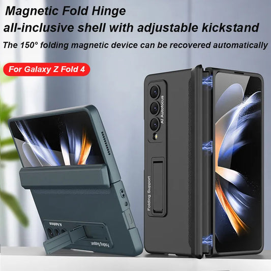 Armor Magnetic Hinge Cover Case with Stand - Galaxy Z Fold