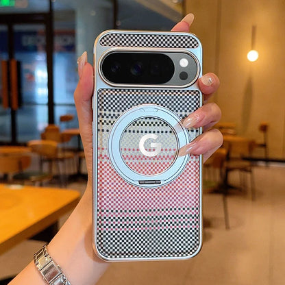 Carbon Fiber Texture Magnetic Business Case For Google Pixel